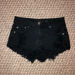 American Eagle Black high waisted shorts.